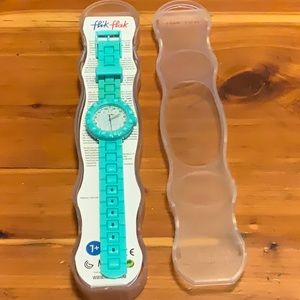 Kids flick flak (swatch) watch with crystal face